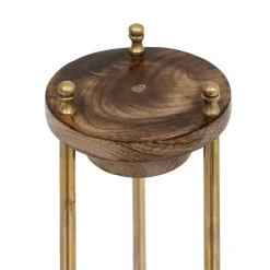 Atmosphera Zandloper - decoratie/tijd - 15 minuten - mango hout