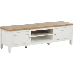 Tv Meubels-Beliani ATOCA - TV-meubel - Lichthout/Wit - MDF