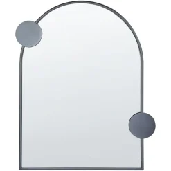 Beliani AULON - Wandspiegel - Zwart- 69 x 80 cm - Metaal