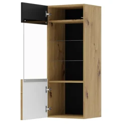 Wandkasten-Homlando AURIS hangkast 1D artisan eiken / zwart mat