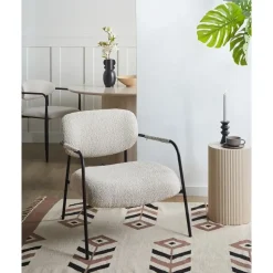 Fauteuils-Beliani AUSVIKA - Fauteuil - Lichtbeige - Polyester