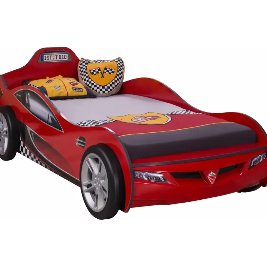 Kinderbedden-Merkloos Autobed - Jongenskamer - Kinderkamer - 208x109x81 cm - Rood