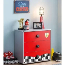 Kinderbedden-Merkloos Autobed - Jongenskamer - Kinderkamer - 208x109x81 cm - Rood