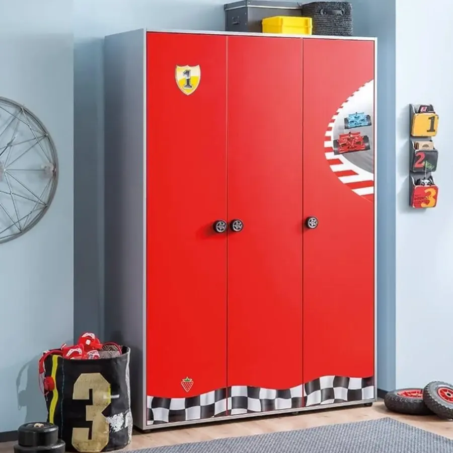 Kinderbedden-Merkloos Autobed - Jongenskamer - Kinderkamer - 208x109x81 cm - Rood