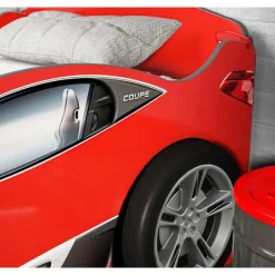 Kinderbedden-Merkloos Autobed - Met logeerbed - 210x107x83 cm - Rood