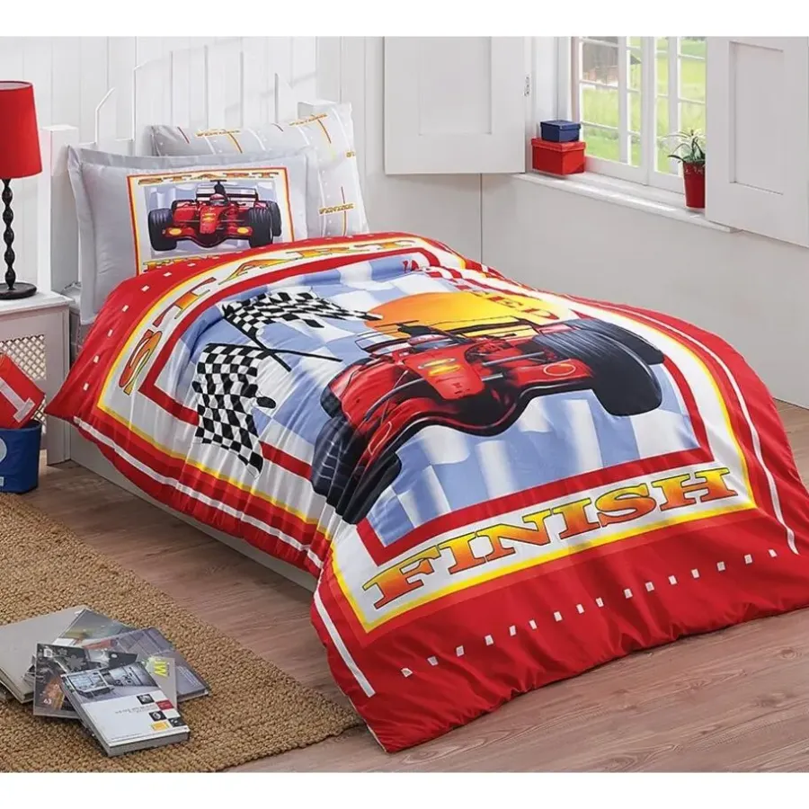 Kinderbedden-Merkloos Autobed - Met logeerbed - 210x107x83 cm - Rood