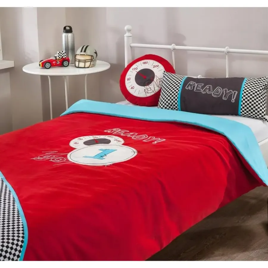 Kinderbedden-Merkloos Autobed - Met logeerbed - 210x107x83 cm - Rood