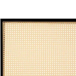 Twijfelaars-Beliani AVANTON - Tweepersoonsbed - Zwart - 140 x 200 cm - PE rotan