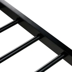 Twijfelaars-Beliani AVANTON - Tweepersoonsbed - Zwart - 140 x 200 cm - PE rotan