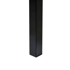 Twijfelaars-Beliani AVANTON - Tweepersoonsbed - Zwart - 140 x 200 cm - PE rotan