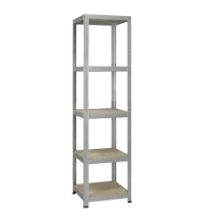Erro Avasco Stellingkast - Zilver - Opbergrek vierkant metaal - 176x45x45cm