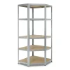 Stellingkasten-Erro Avasco Stellingkast - Zilver - Opbergrek met hoek metaal - 176x75x40cm