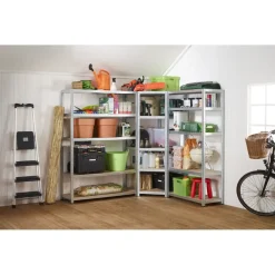 Stellingkasten-Erro Avasco Stellingkast - Zilver - Opbergrek met hoek metaal - 176x75x40cm