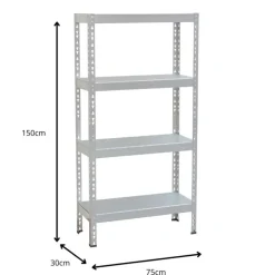 Stellingkasten-Erro Avasco Stellingkast Metaal - Opbergrek Solid 50 - 145x72,5x30 cm