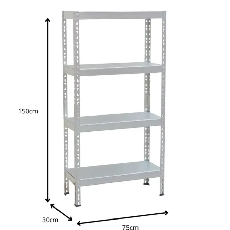 Stellingkasten-Erro Avasco Stellingkast Metaal - Opbergrek Solid 50 - 145x72,5x30 cm