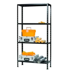 Stellingkasten-Erro Avasco Stellingkast Metaal - Opbergrek Solid 50 - 145x72,5x30 - zwart
