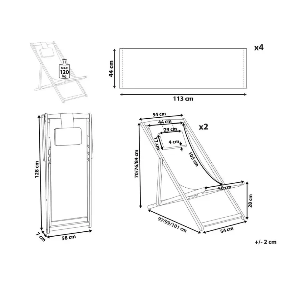 Beliani AVELLINO - Ligbed - Wit - Polyester