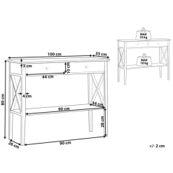 Beliani AVENUE - Consoletafel - Wit - MDF