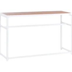 Beliani AVETRANA - Tuintafel - Wit - 150 x 50 cm - Staal