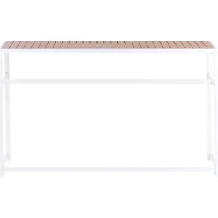 Beliani AVETRANA - Tuintafel - Wit - 150 x 50 cm - Staal