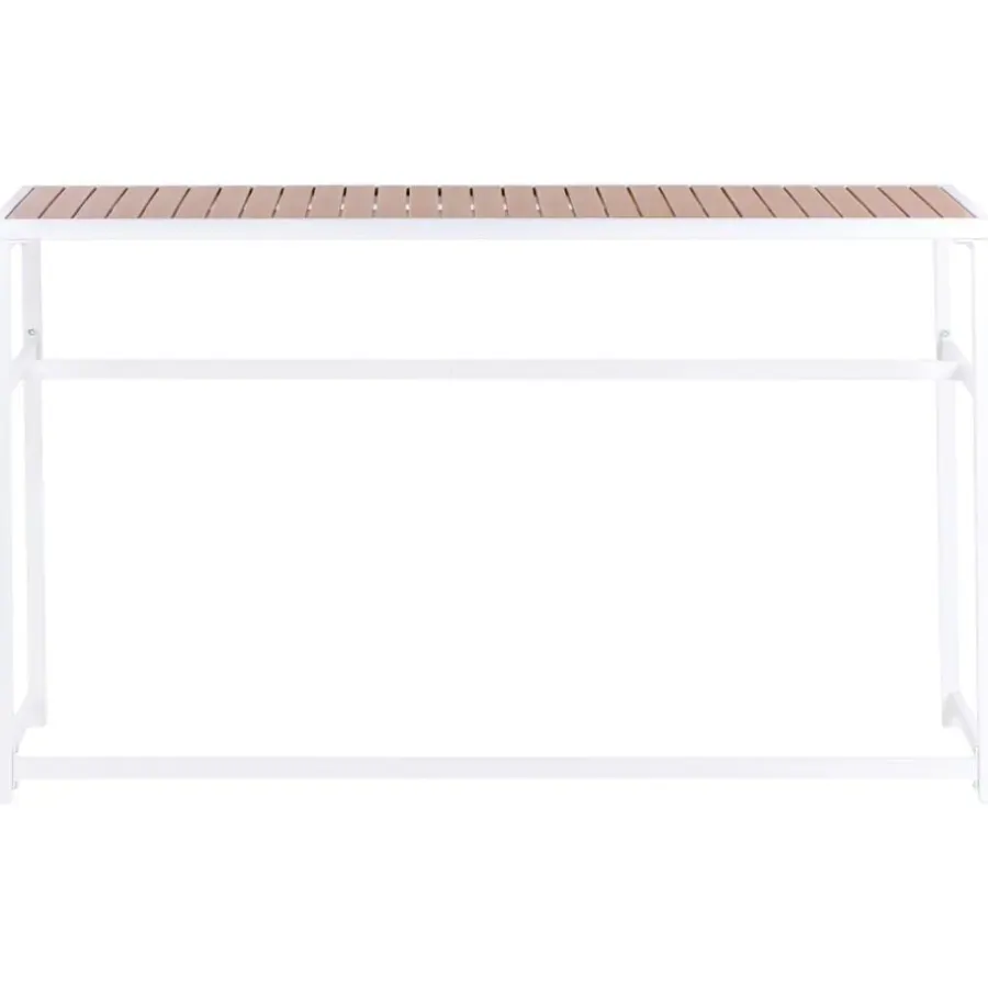 Beliani AVETRANA - Tuintafel - Wit - 150 x 50 cm - Staal