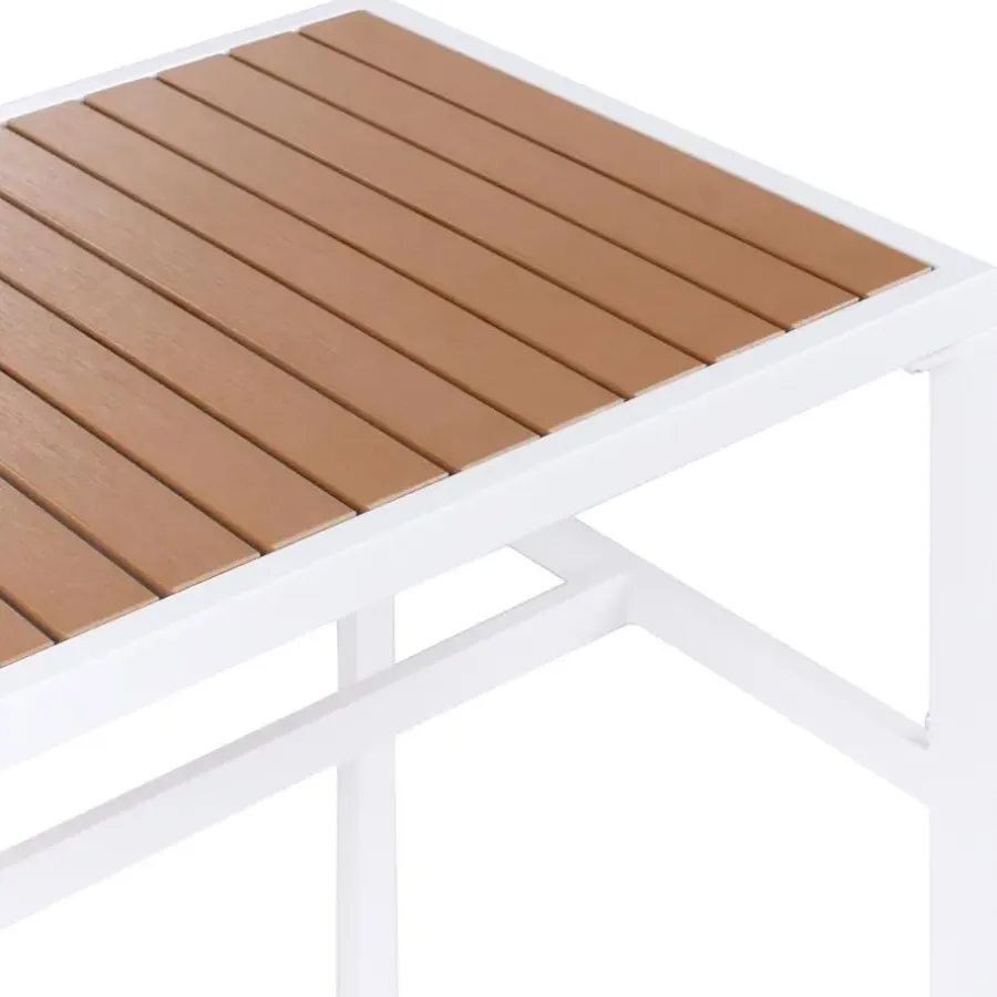 Beliani AVETRANA - Tuintafel - Wit - 150 x 50 cm - Staal