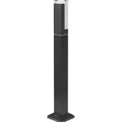Beliani AWUNA - Tuinverlichting - Zwart - Aluminium