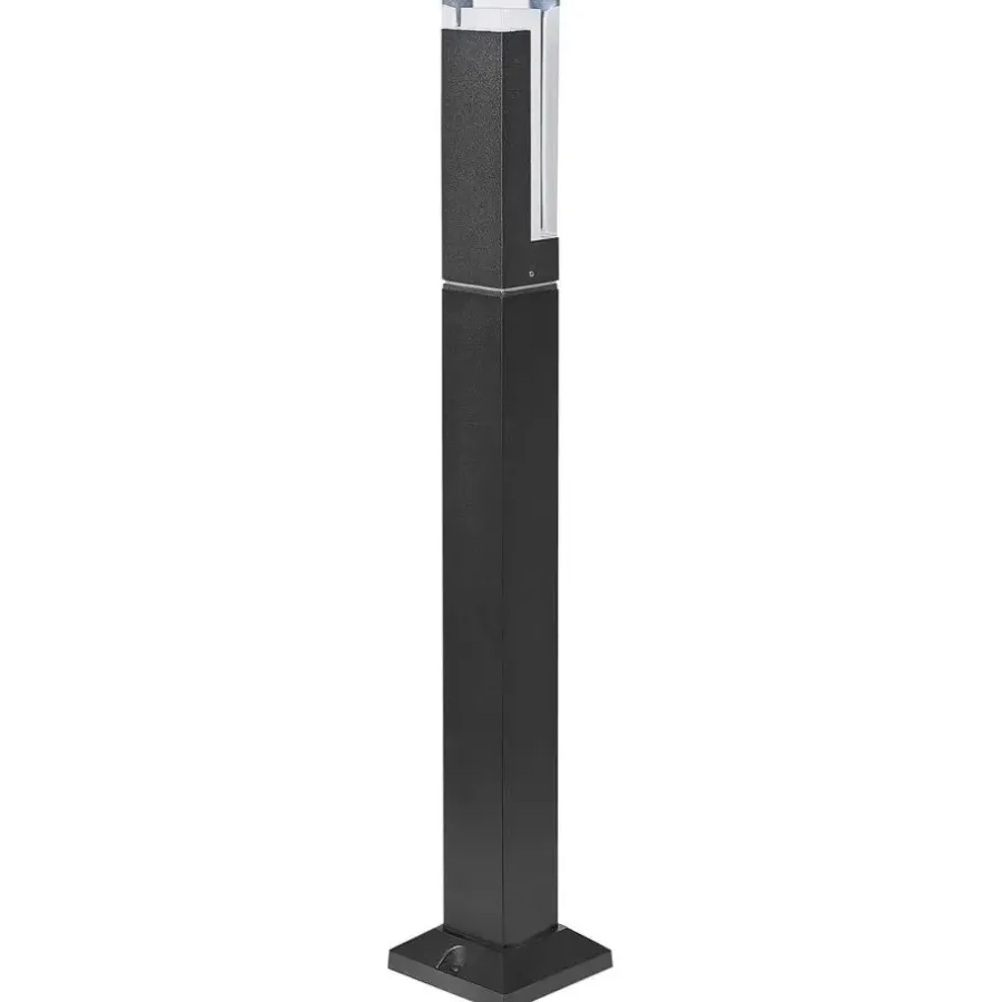 Beliani AWUNA - Tuinverlichting - Zwart - Aluminium