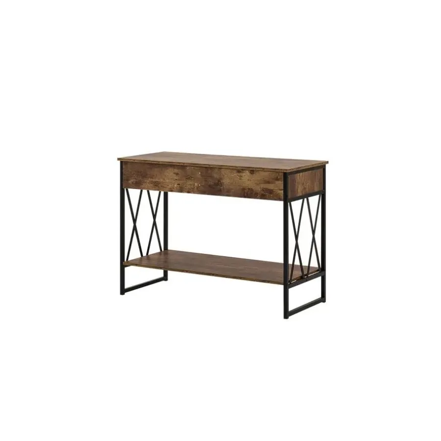 Beliani AYDEN - Consoletafel - Donkere houtkleur - MDF