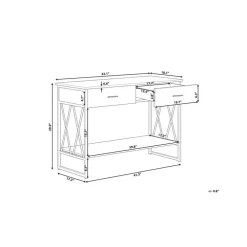 Beliani AYDEN - Consoletafel - Donkere houtkleur - MDF