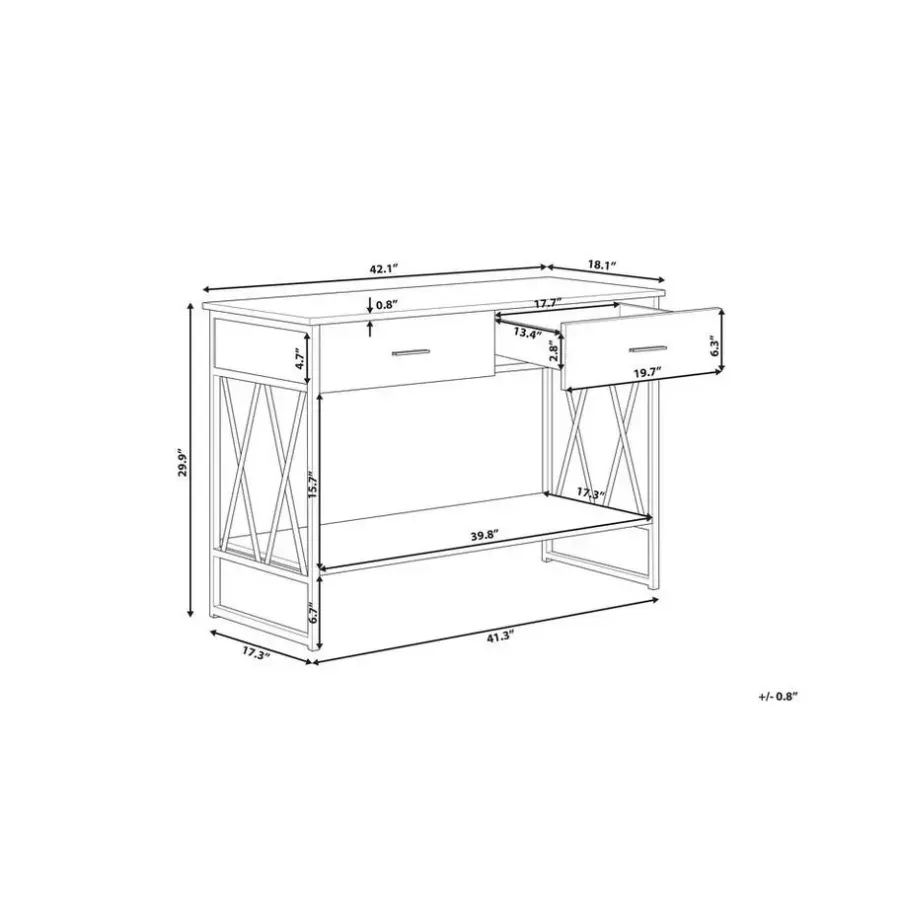 Beliani AYDEN - Consoletafel - Donkere houtkleur - MDF
