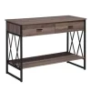 Beliani AYDEN - Consoletafel - Donkere houtkleur - Vezelplaat