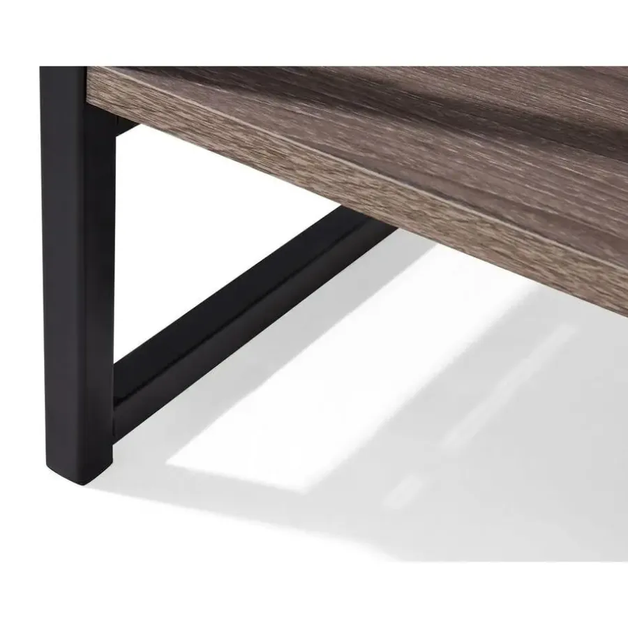 Beliani AYDEN - Consoletafel - Donkere houtkleur - Vezelplaat