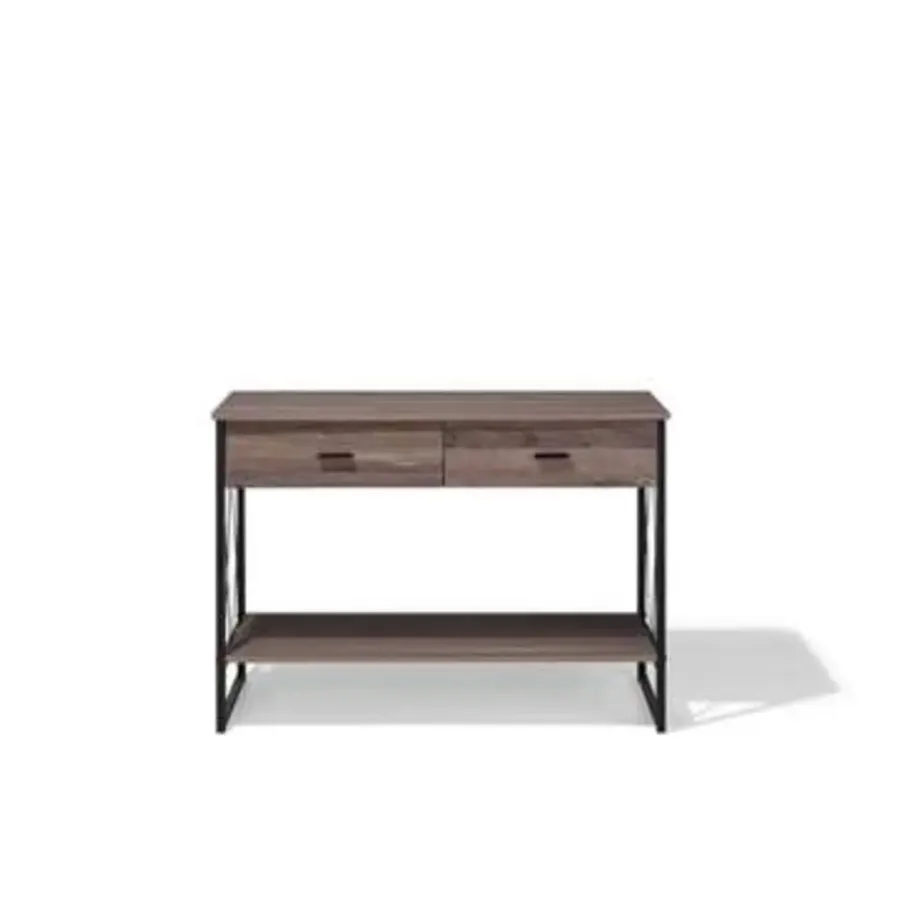 Beliani AYDEN - Consoletafel - Donkere houtkleur - Vezelplaat