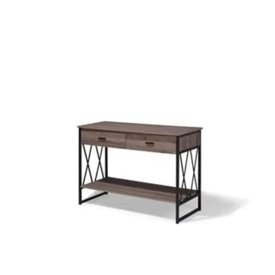 Beliani AYDEN - Consoletafel - Donkere houtkleur - Vezelplaat