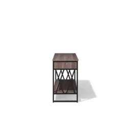 Beliani AYDEN - Consoletafel - Donkere houtkleur - Vezelplaat