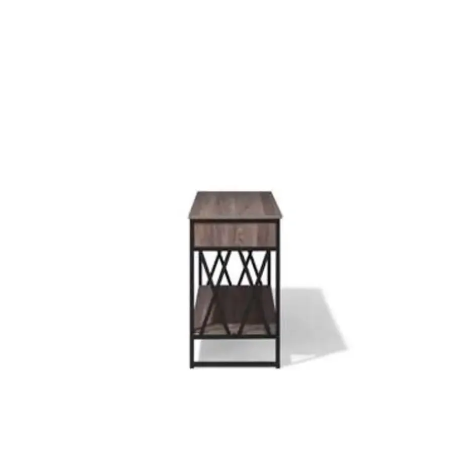 Beliani AYDEN - Consoletafel - Donkere houtkleur - Vezelplaat