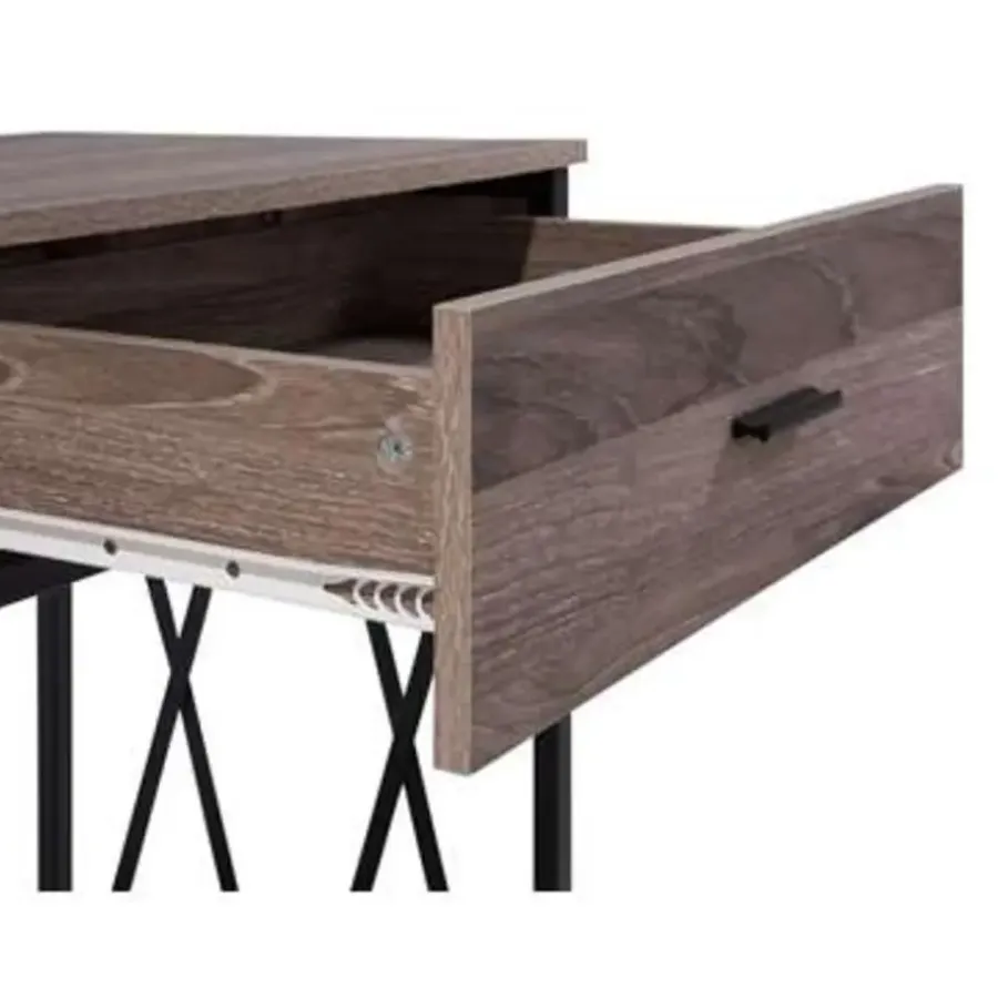 Beliani AYDEN - Consoletafel - Donkere houtkleur - Vezelplaat