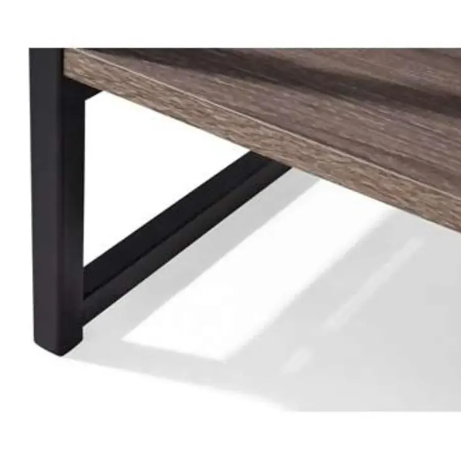 Beliani AYDEN - Consoletafel - Donkere houtkleur - Vezelplaat