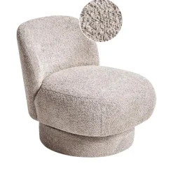 Beliani AYLO - Fauteuil - Taupe - Bouclé