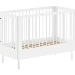 Vipack Babybed Forrest 60 x 120cm - verstelbaar - wit beukenhout