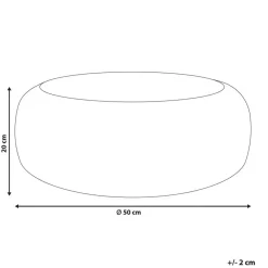 Beliani BACKAN - Poef - Natuurlijk - 50 cm - Waterhyacint