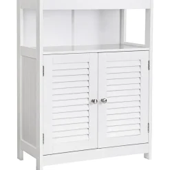 Hoge Kasten-Songmics Badkamerkast Maggy 60cm - wit