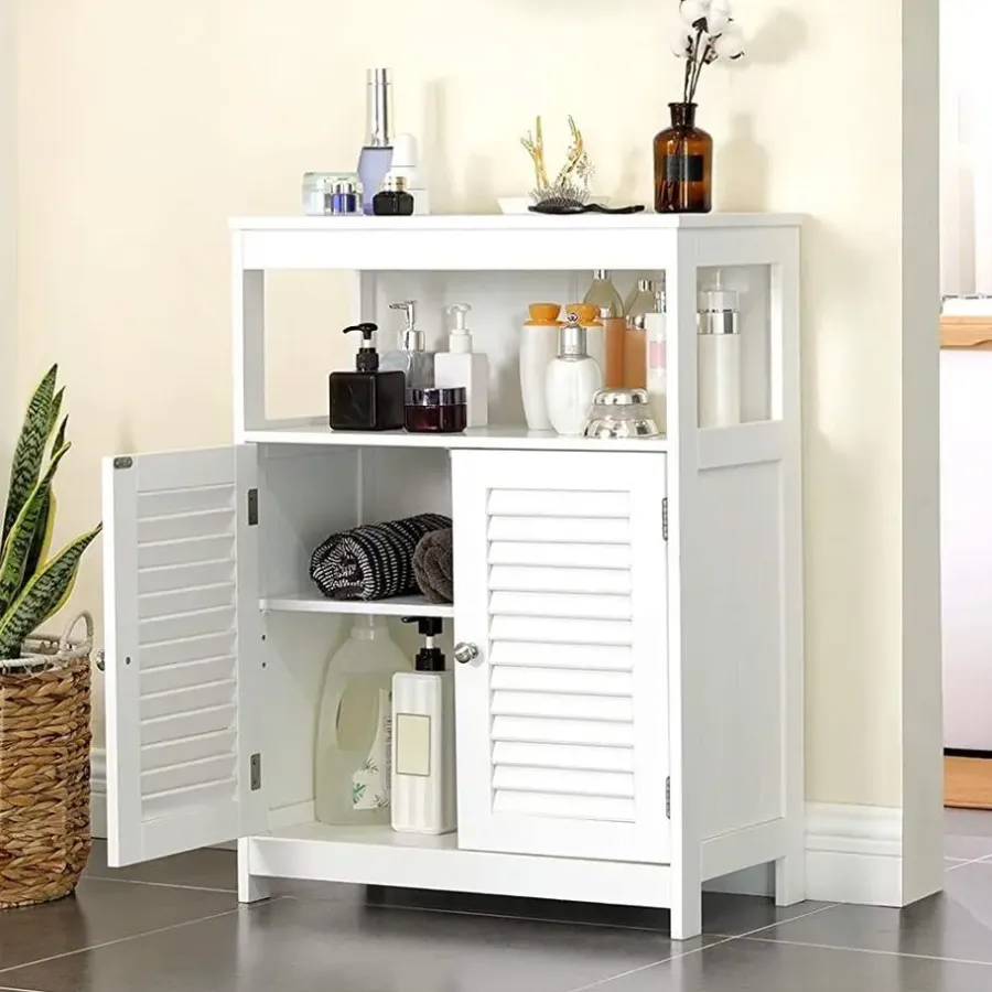 Hoge Kasten-Songmics Badkamerkast Maggy 60cm - wit