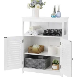 Hoge Kasten-Songmics Badkamerkast Maggy 60cm - wit