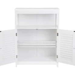 Hoge Kasten-Songmics Badkamerkast Maggy 60cm - wit