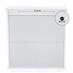 Spiegelkasten-ACAZA Badkamerkast met twee spiegels - 56x13x58 cm - wit