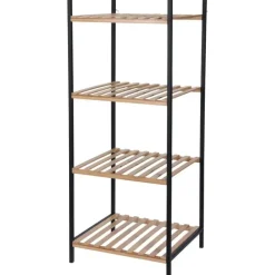 Merkloos Badkamerkastje - 4-laags - bamboe - 39 x 32 x 95 cm