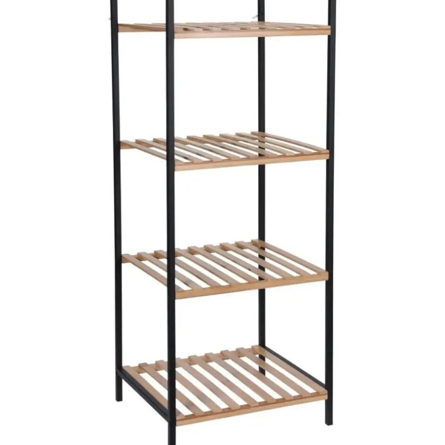 Merkloos Badkamerkastje - 4-laags - bamboe - 39 x 32 x 95 cm