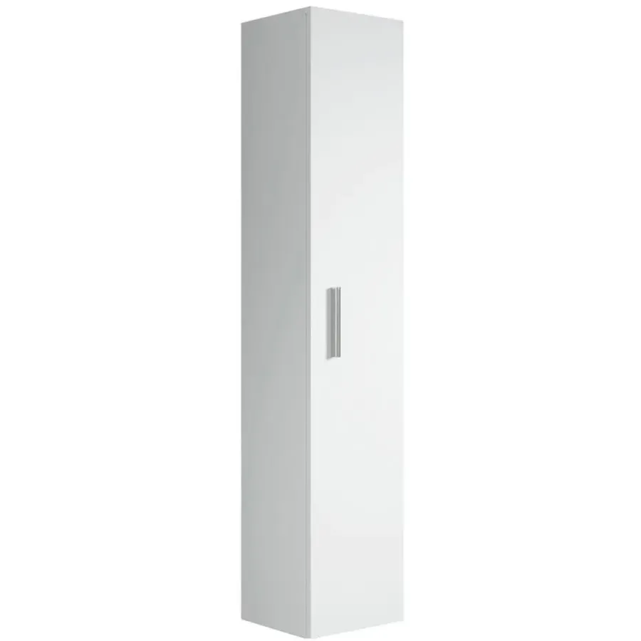 Hoge Kasten-Badplaats Badkamerkast Pluto 30 x 30 x 150 cm - Wit - Hangende Badkamerkasten